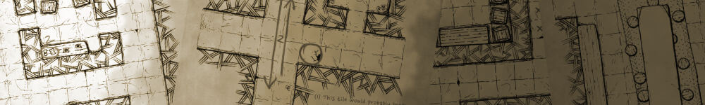 Get 14 dungeon maps - cartographed and lost by Khibea. The pages are annotated and give hints to traps and treasure and even some lore around Khibea.